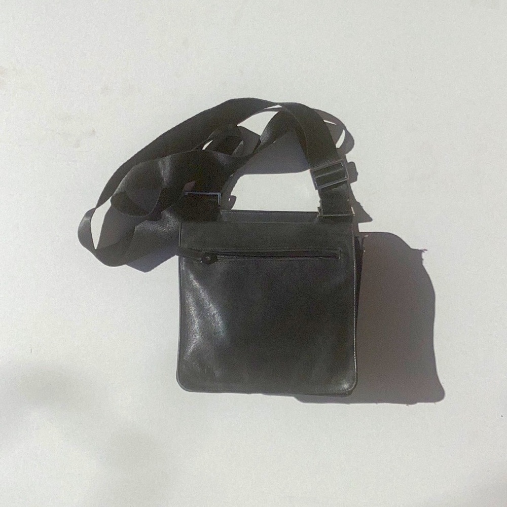 Lodis leather and nylon travel handbag